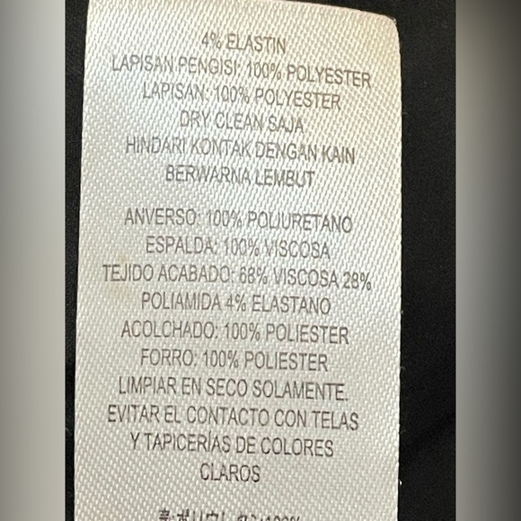 French Connection Brishen PU Frill Edge Faux Leather Biker Jacket Small - Picture 11 of 11